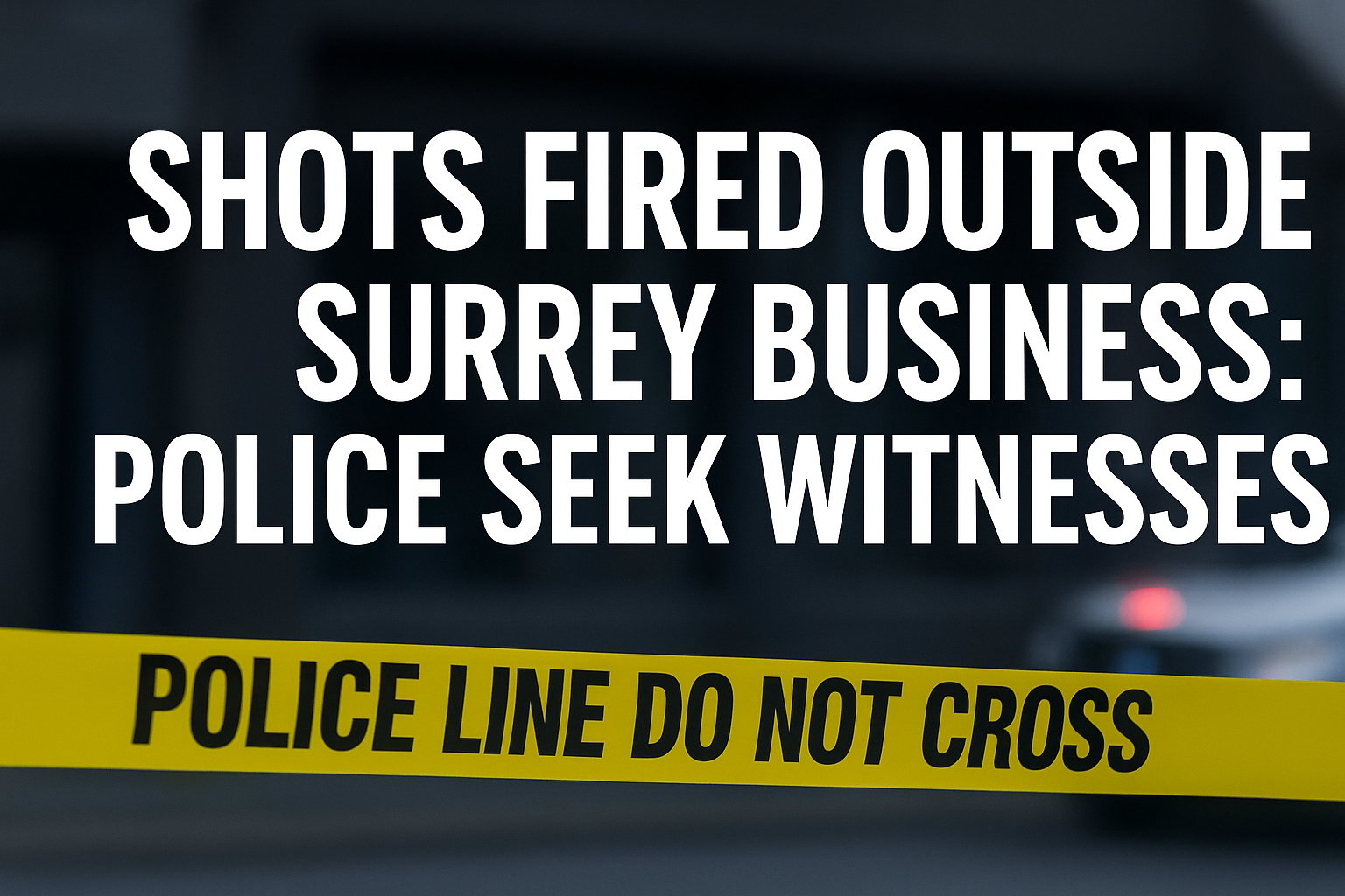 Shots Fired Outside Surrey Business: Police Investigate